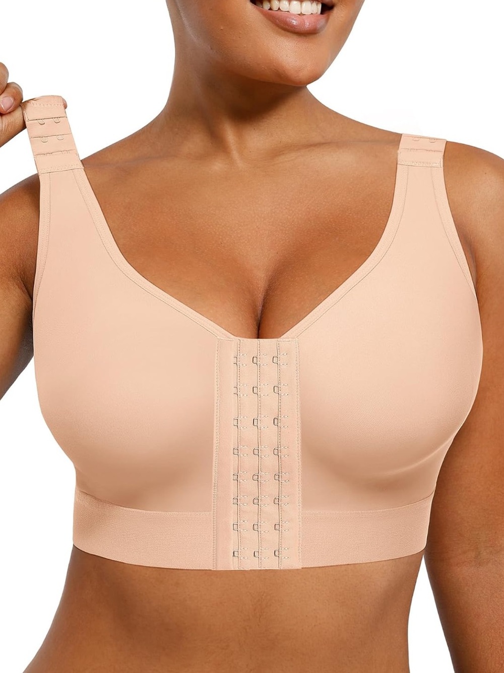 SHAPELLX Post Surgery Compression Bras for Women Front Closure Surgical Bra